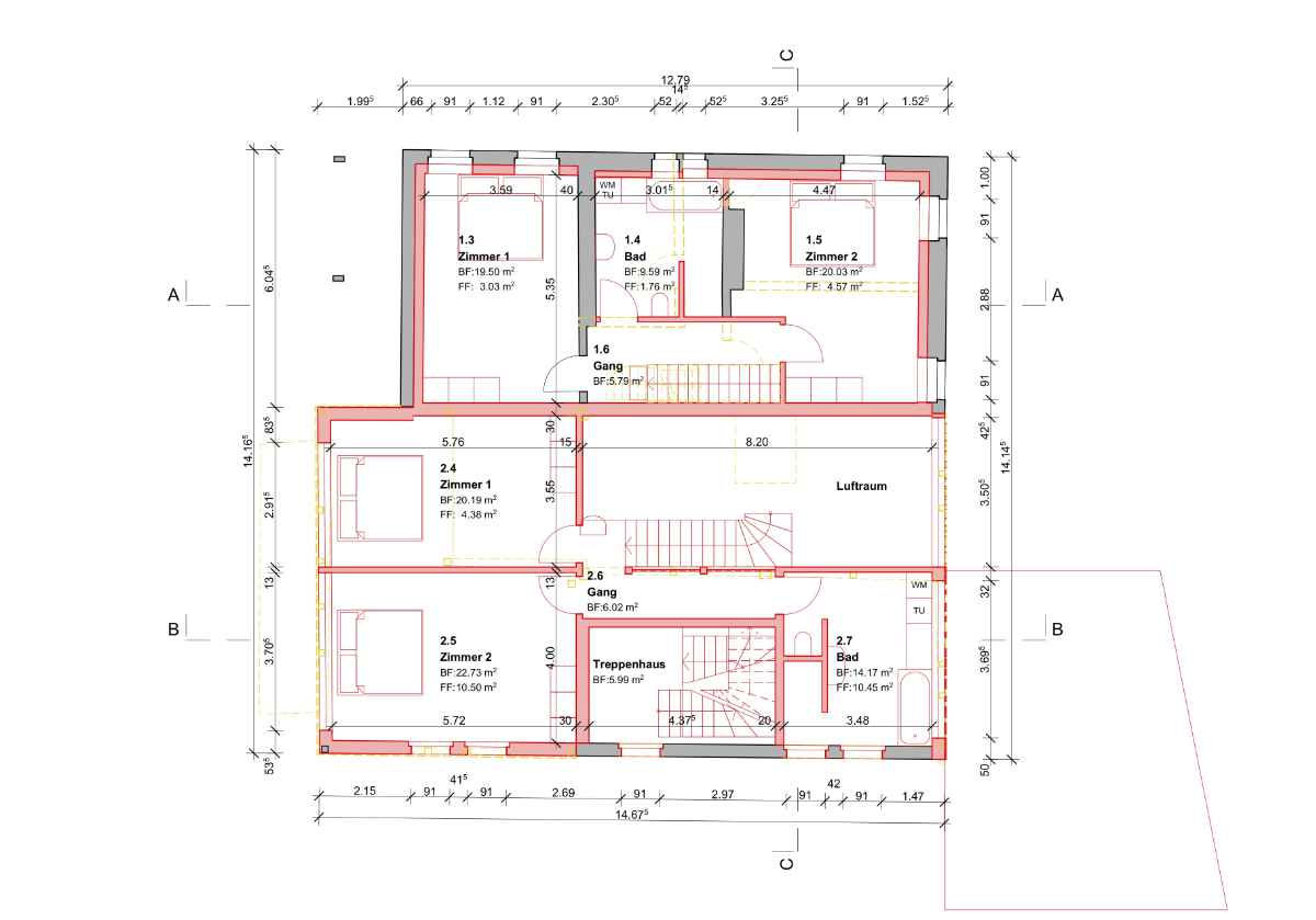 Obergeschoss Grundriss 2